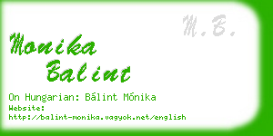 monika balint business card