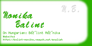 monika balint business card